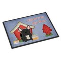 Micasa Dog House Collection French Bulldog Black Indoor or Outdoor Mat24 x 0.25 x 36 in. MI888440